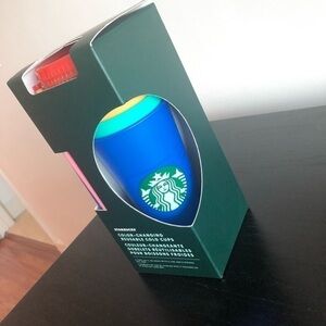 NWT Starbucks Box of Changing Color Cups W- Straw